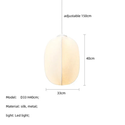 DecorBites™ Japanese Silk Pendant Lights for Wabi Sabi Nordic Chandeliers and Home Decoration