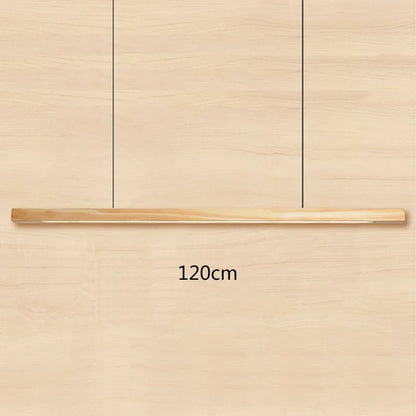 DecorBites™ Black Walnut Dining Pendant Light: Simple Log Strip Design for Dining Room, Office