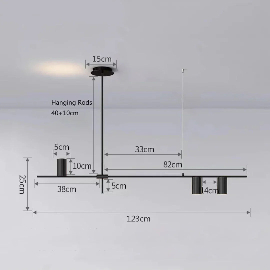 DecorBites™ Black Chandelier Pendant Lights for Dining Table, Kitchen, Living Room