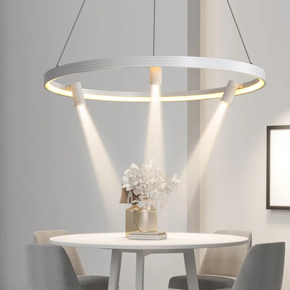 DecorBites™ Black Round Spotlight Chandelier Pendant Light for Home Decor and Dining Room