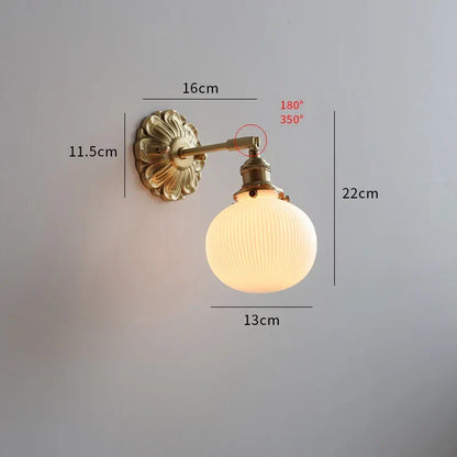DecorBites™ Ceramic Ball LED Wall Lights: Copper Nordic Modern Wandlamp Murale