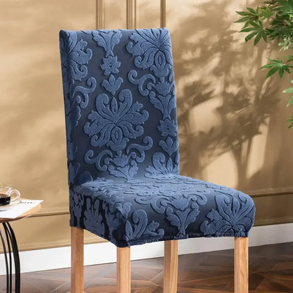 DecorBites™ 3D Embossed Print Spandex Chair Cover Slipcovers - Stretch, Elegant, Durable