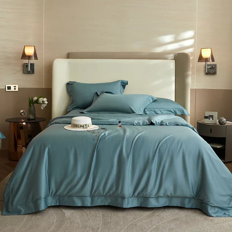 DecorBites™ 1400TC Pima Cotton Cozy Bedding Set: Soft, Breathable, Queen King Size Duvet Cover, Sheet, Pillowcases