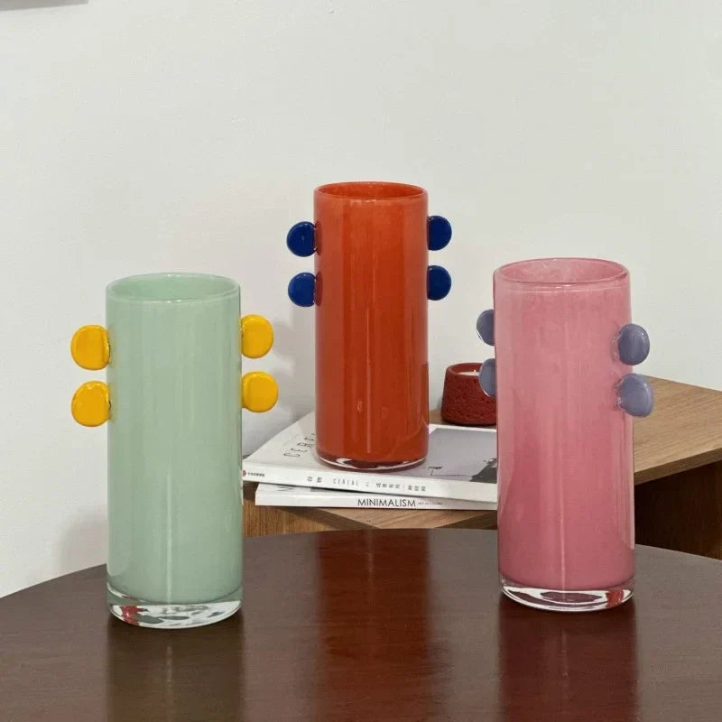 DecorBites™ Geometric Glass Vase Color Patches Hydroponics Terrarium Home Decoration