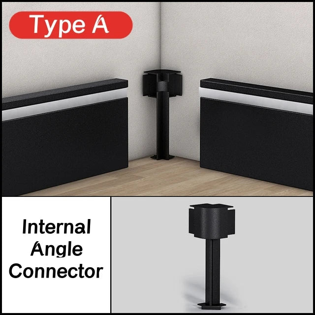 DecorBites™ LED Skirting Profile: Hidden Corner Recessed Aluminum Baseboard Light Strip