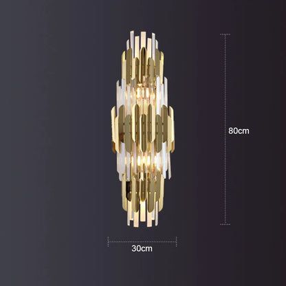 ™ Gold Crystal LED Wall Lamp for Elegant Home Lighting