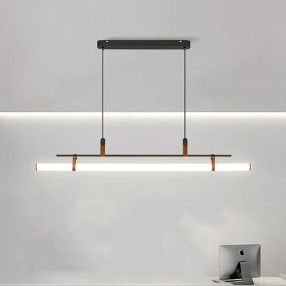 DecorBites™ Glass Belt Chandelier: Modern Indoor Restaurant & Office LED Light