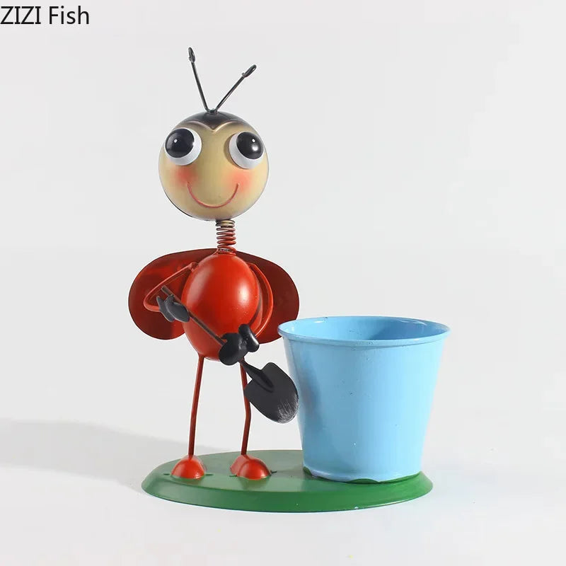 DecorBites™ Ants Gardener Vase: Creative Plant Pots for Aesthetic Room Decor