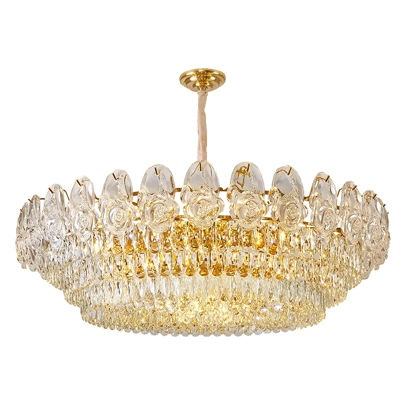 DecorBites™ Crystal Rose Chandelier for Living Room Dining Bedroom 2024 French Light Luxury