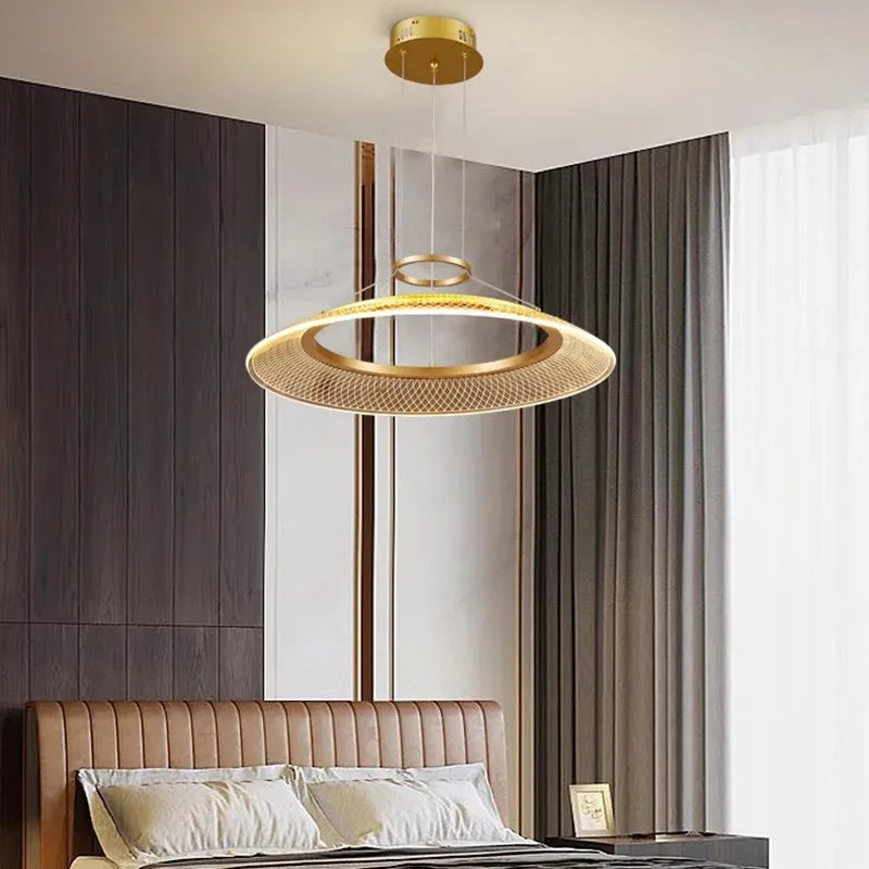 DecorBites™ LED Luxury Ring Chandelier for Living Room Decoration