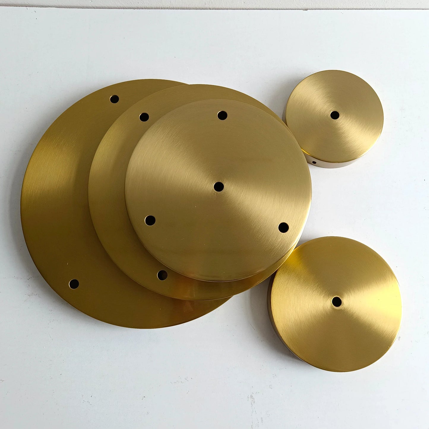 DecorBites™ Brass Ceiling Plate Iron Pendant Lamp Bases - DIY Round Chassis Kit