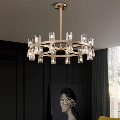 DecorBites™ Crystal Chandelier: Luxury Living Room & Dining Room Pendant Light