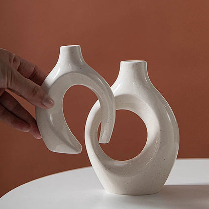DecorBites™ Ceramic Donut Candle Holder for Home Decor and Table Centerpiece