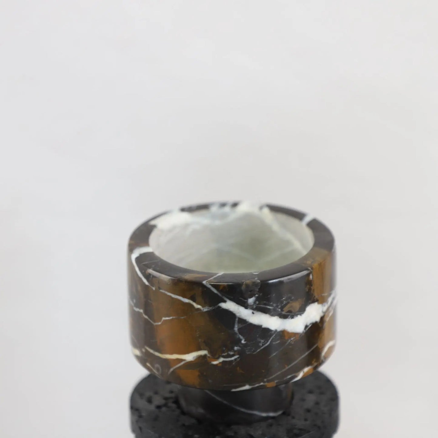 DecorBites™ Black Marble Candle Holder for Elegant Table Centerpieces