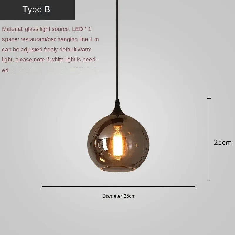 DecorBites™ LED Glass Pendant Chandelier for Kitchen Dining Bar Décor