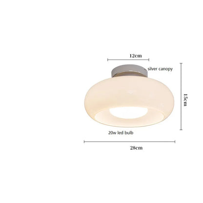 DecorBites™ Copper Bauhaus LED Pendant Light - Orange Glass Fixture for Home Indoor Lighting
