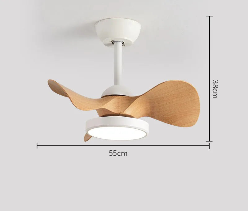 DecorBites™ 22" Children Room LED Ceiling Fan Light Remote Control Small Fan Lamp