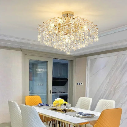 DecorBites™ Crystal LED Chandelier Ceiling Lamp Modern Living Room Bedroom Light