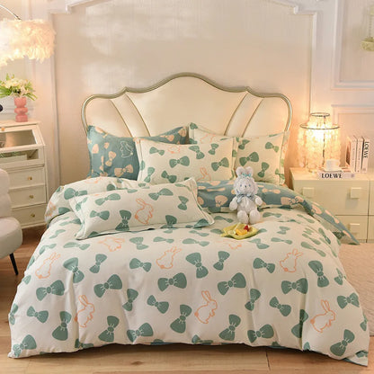 DecorBites™ Cotton Thickened Bedding Set - Single/Double Size, High Quality, Warm & Soft.