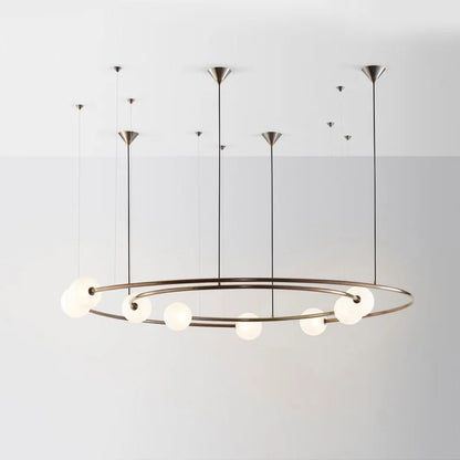DecorBites™ LED Round Chandelier Pendant Light for Ceiling Living Room Bedroom Decor