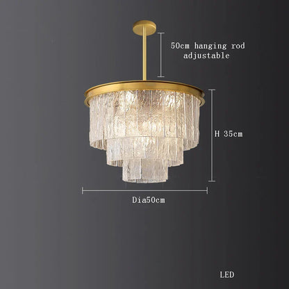 DecorBites™ Crystal LED Chandelier: Minimalist Luxury Lighting for Dinning Table