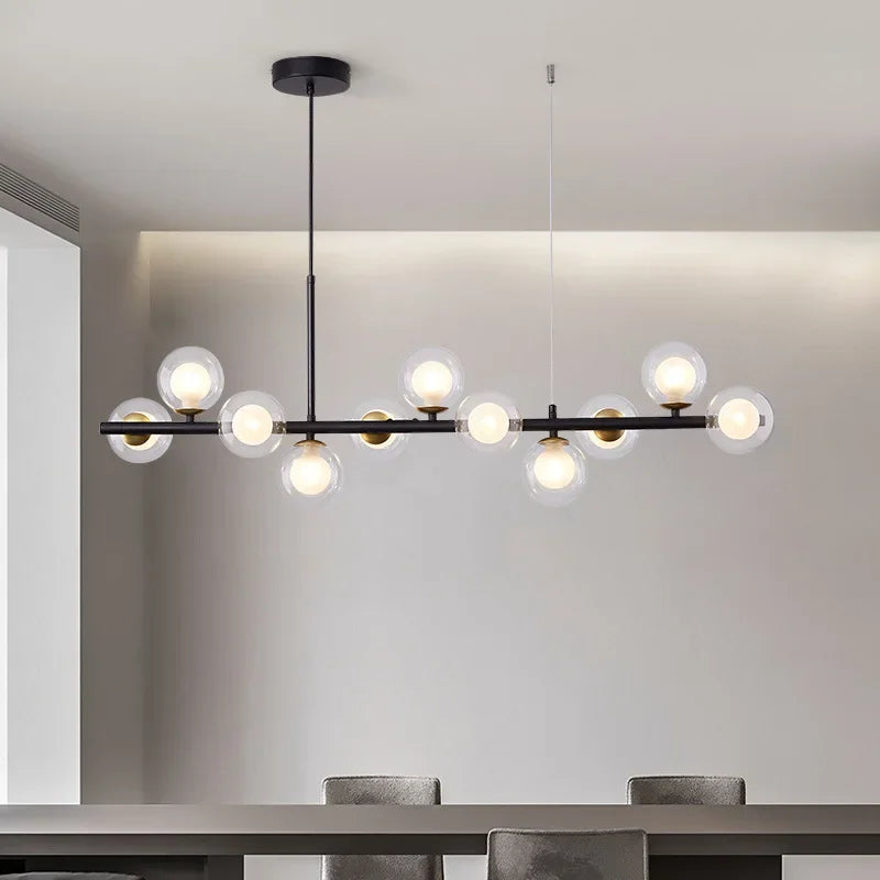 DecorBites™ Gold Glass Ball LED Pendant Light 11 Heads Kitchen Dining Room Suspension