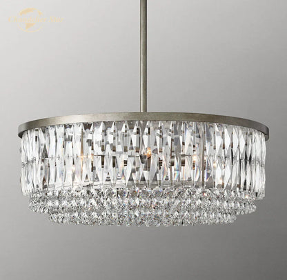 DecorBites™ Crystal Round Pendant Chandelier for Dining and Living Room