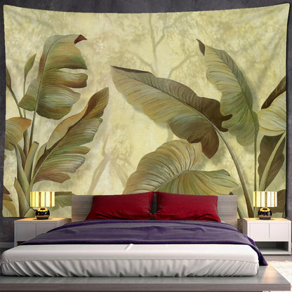 DecorBites™ Banana Leaf Tapestry Wall Hanging Psychedelic Hippie Tapiz Boho Room Decor