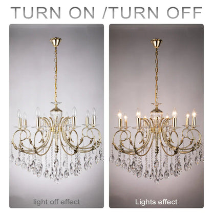 DecorBites™ Crystal Chandelier Gold Chrom Nordic LED Luxury Lighting