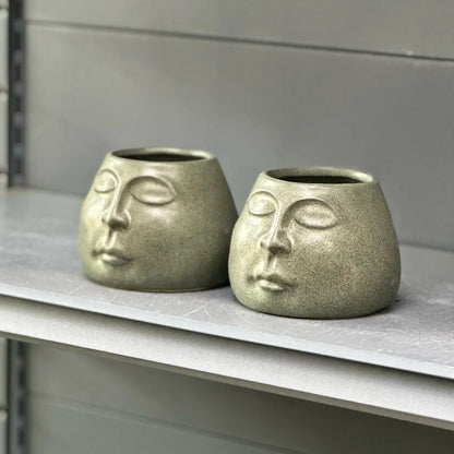 DecorBites™ Abstract Face Ceramic Flowerpot Vase Ashtray Plant Home Decor Accessories