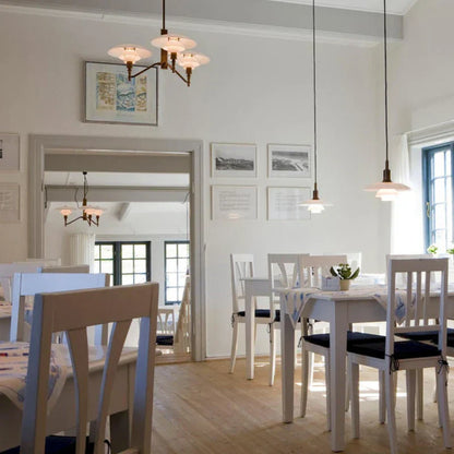 DecorBites™ Lotus Glass Chandelier PH Pendant Light Classic Nordic Dining Room Bedroom Lamp