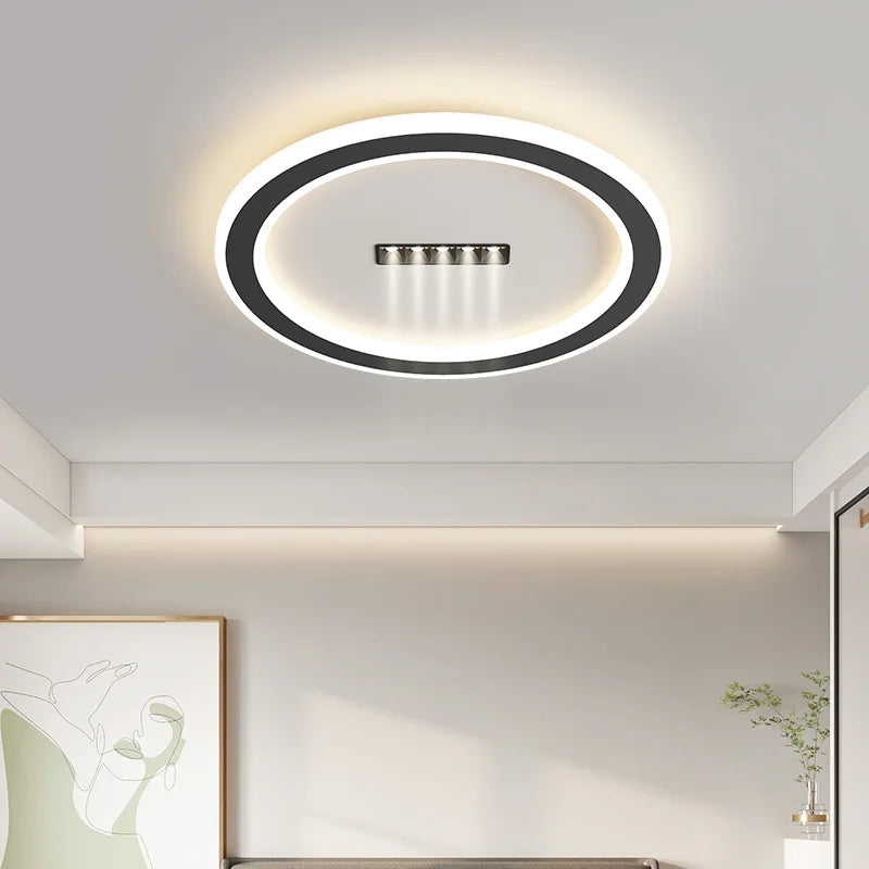 DecorBites™ LED Chandelier Lights Indoor Lighting Room Decor White Black Lamps With Spotlight