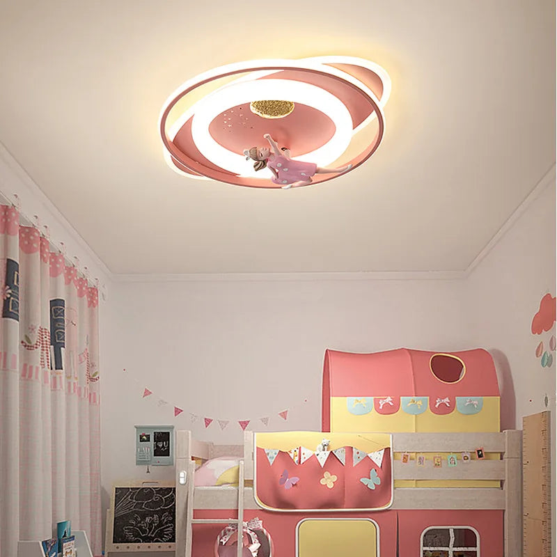 DecorBites™ Astronaut Kids Bedroom Ceiling Light - Modern Boys Girls Room Lighting Fixtures