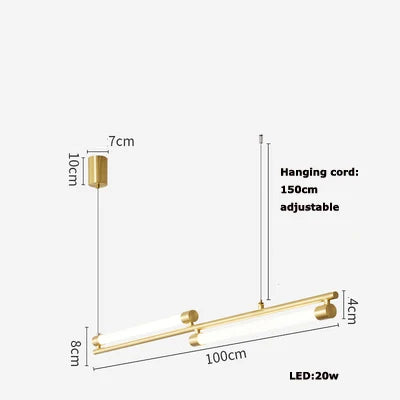 DecorBites™ Art Deco LED Gold Chandelier for Dinning Room
