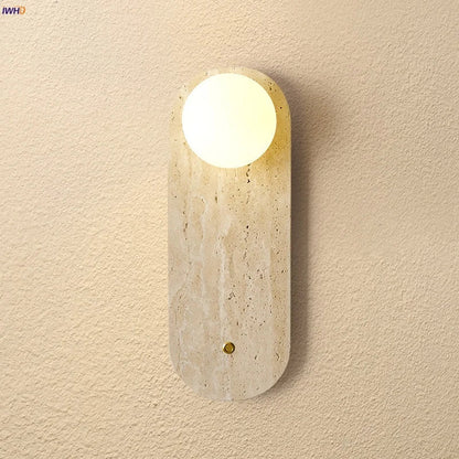 DecorBites™ LED Wall Light Fixture Modern Living Dining Room Yellow Glass Bedside Lamp