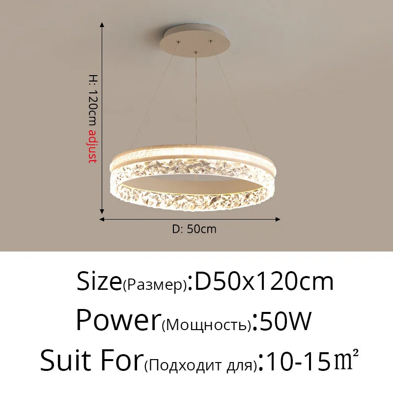 DecorBites™ LED Chandelier Pendant Light with Remote Control for Home Decor