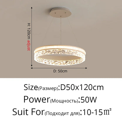 DecorBites™ LED Chandelier Pendant Light with Remote Control for Home Decor