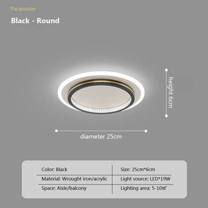 DecorBites™ Crystal Ceiling Lights: Modern Indoor Lighting with LED, Round/Square Luminaria