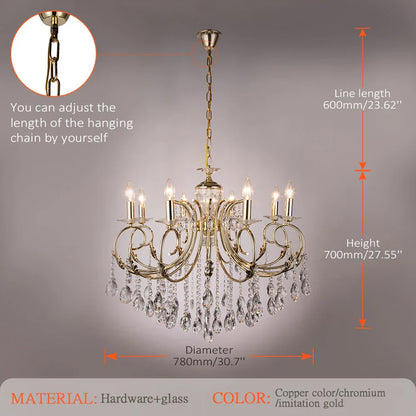 DecorBites™ Crystal Chandelier Gold Chrom Nordic LED Luxury Lighting