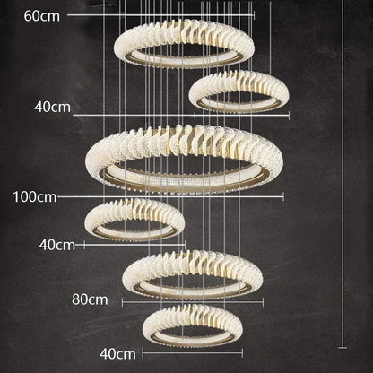 DecorBites™ Crystal Chandelier: Elegant Living & Dining Room Pendant Lighting