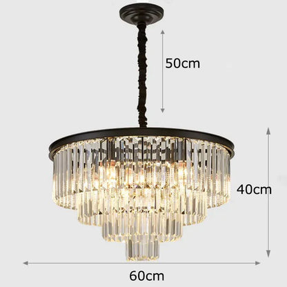 DecorBites™ Crystal Chandelier Stair Pendant Light Interior Lighting for Modern Home Decor