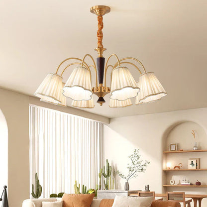 DecorBites™ Antique Copper Chandelier for Retro American Country Living Room and Dining Room