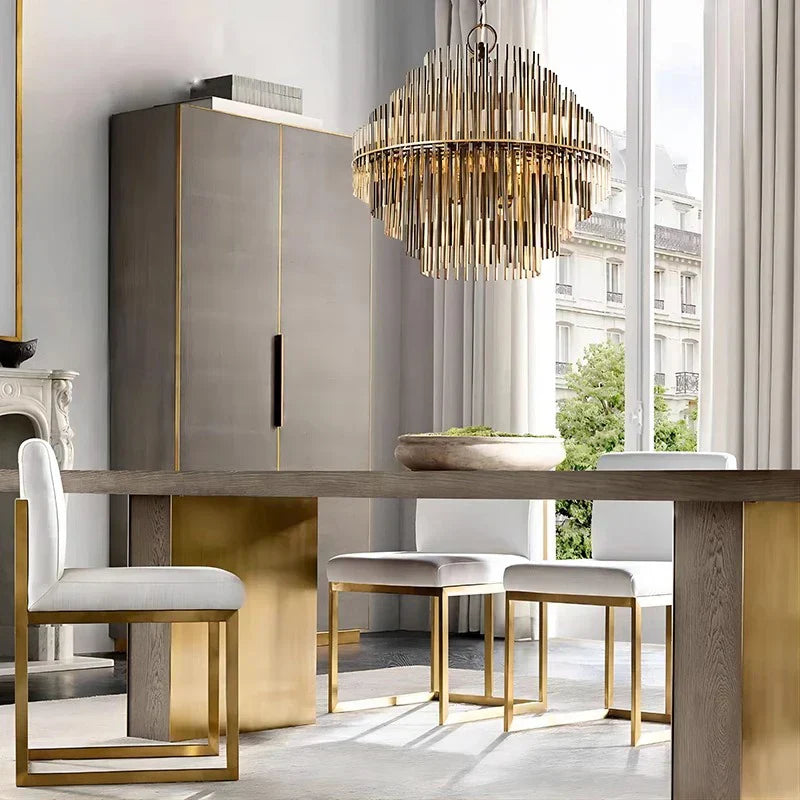 DecorBites™ Brass Glass Ceiling Chandelier: Elegant Lighting for Luxurious Living Spaces