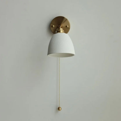 DecorBites™ Ceramic LED Wall Sconce Up Down Rotate Pull Chain Mirror Light