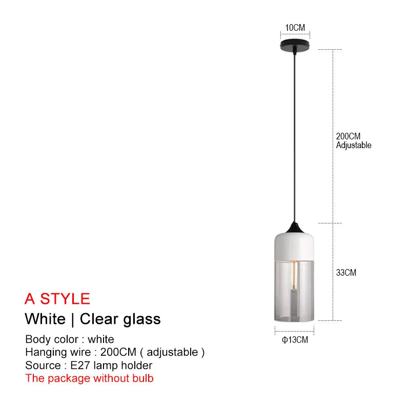 DecorBites™ Black Glass Pendant Lights: Modern Nordic Chandelier for Dining Room, Kitchen, Bedroom, and Restaurant