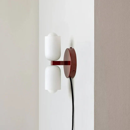 DecorBites™ French Cream Double Headed Glass Wall Lamp for Bedroom and Living Room