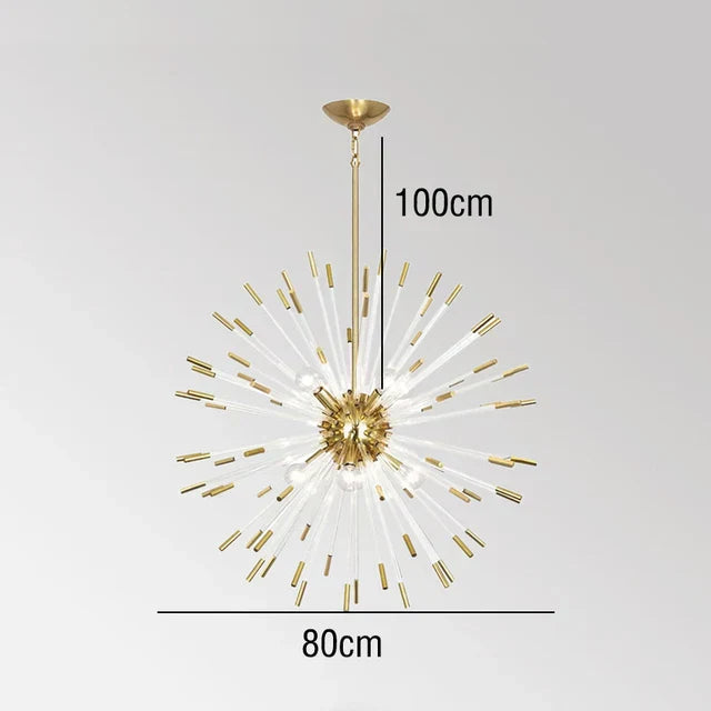 DecorBites™ Crystal Dandelion LED Chandelier for Luxury Indoor Decor