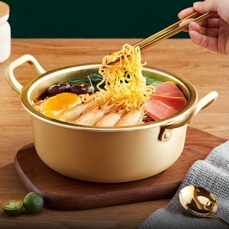 DecorBites™ Korean Ramen Noodle Cooker Pot Hot Cooking Instant Stew Lid Pan Stockpot