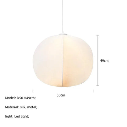 DecorBites™ Japanese Silk Pendant Lights for Wabi Sabi Nordic Chandeliers and Home Decoration