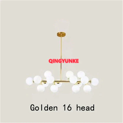 DecorBites™ Glass Ball Chandelier for Living Room - Modern Nordic Kitchen Island Ceiling Light